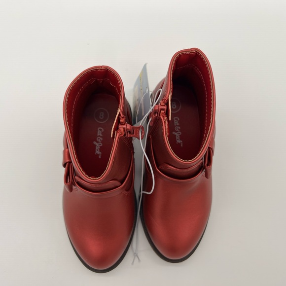 Toddler Girls' Harmony Booties Red - Cat & Jack - Picture 6 of 6